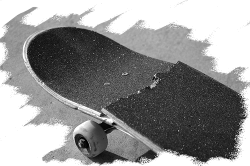 elektro skateboard: broken deck